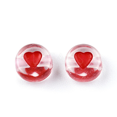 Transparent Acrylic Enamel Beads MACR-N008-60B-1