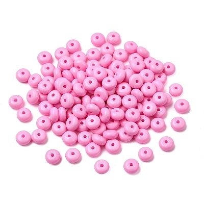 Baking Paint Opaque Glass Beads GLAA-A045-06H-1