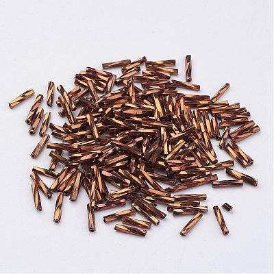 Glass Twisted Bugle Beads SEED-E002-6mm-881#-1