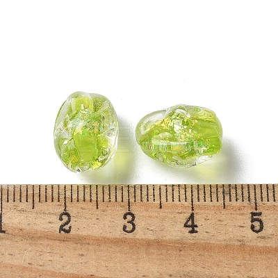 Handmade Foil Lampwork Beads Strands FOIL-Z001-06F-1