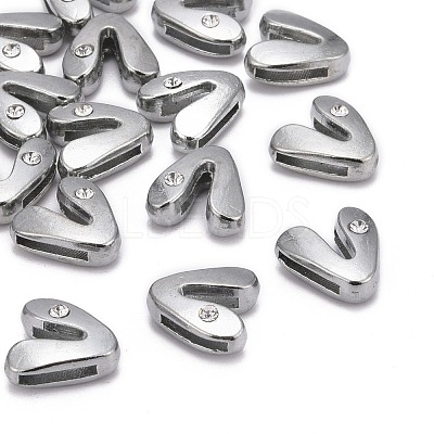 Letter Slider Beads for Watch Band Bracelet Making ALRI-O012-V-NR-1