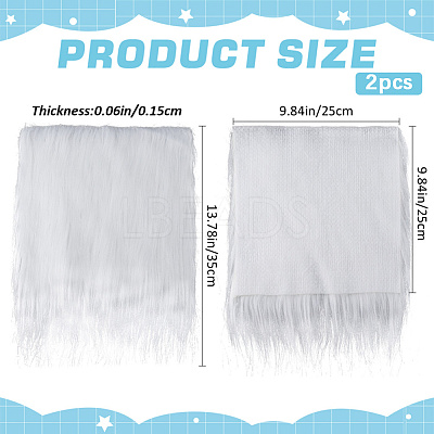 2Pcs Faux Fur Squares Fabric DIY-GF0011-26B-1