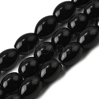 Natural Black Onyx Beads Strands G-F801-F02-03-1