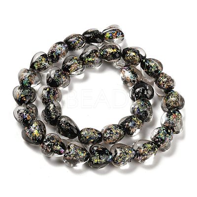Handmade Dichroic Foil Glass Beads Strands DICH-U001-03A-1