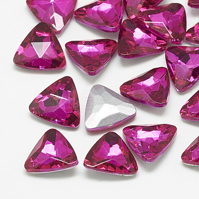 Pointed Back Glass Rhinestone Cabochons RGLA-T087-12mm-09-1