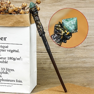 Natural Green Aventurine Magic Wand PW-WG86081-02-1