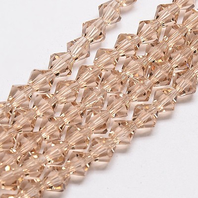 Imitate Austrian Crystal Bicone Glass Beads Strands X1-GLAA-F029-4x4mm-12-1