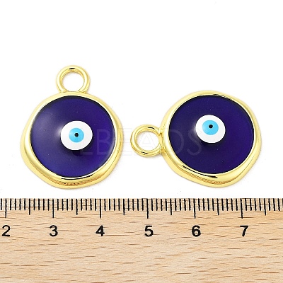 Rack Plating Brass Enamel Pendants KK-A205-07G-02-1