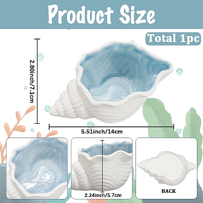 Ocean-themed Ceramic Jewelry Plate AJEW-WH20033-01B-1