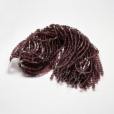 Imitate Austrian Crystal Bicone Glass Beads Strands GLAA-F029-3x3mm-05-1