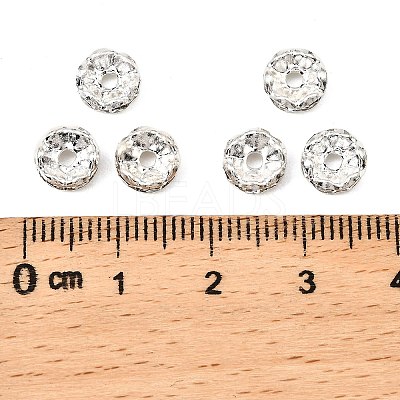 Brass Crystal Rhinestone Spacer Beads X-RB-A006-7MM-S-1