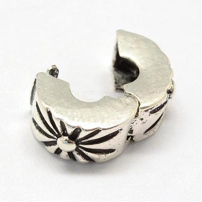 Alloy European Style Clasps PDLC-R001-11AS-1
