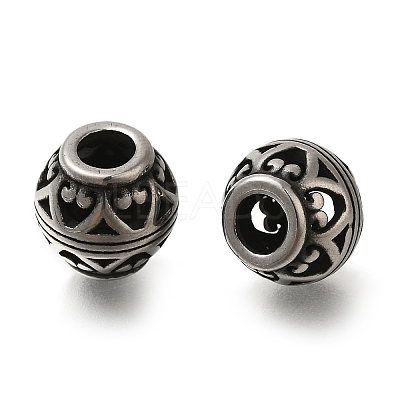304 Stainless Steel European Beads STAS-D191-05T-AS-1