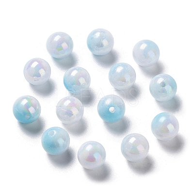 Two Tone Opaque Acrylic Beads SACR-P024-01B-W09-1