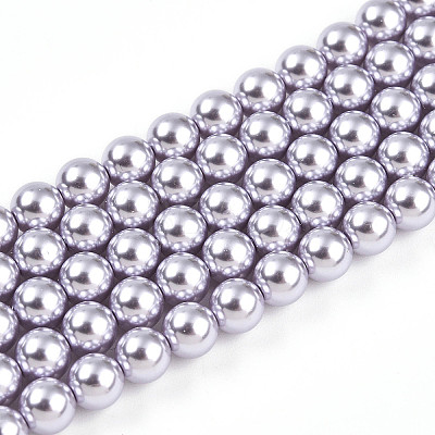 Baking Paint Pearlized Glass Pearl Bead Strands HY-N002-5mm-A04-1