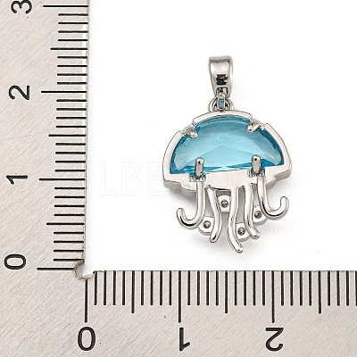Rack Plating Glass Pendants KK-U035-14P-1