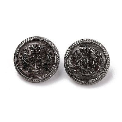 Alloy Shank Buttons BUTT-WH0027-15B-01-1