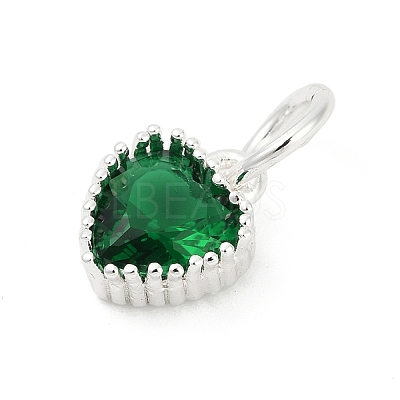 Brass Micro Pave Cubic Zirconia Pendants KK-H204-01S-06-1