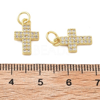 Brass Micro Pave Cubic Zirconia Pendants X1-KK-C092-21D-G-1