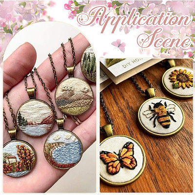 20Pcs Mini Wooden Embroidery Hoops EMBR-SC0001-04D-1
