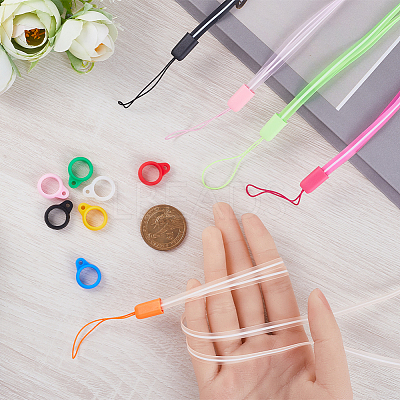 5 Strands Rubber Lanyard Straps DIY-GF0007-92-1