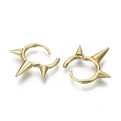 Brass Huggie Hoop Earrings EJEW-S201-212G-NF-1