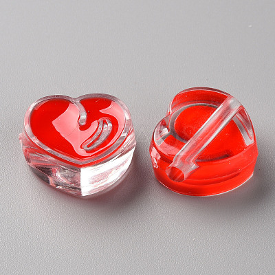 Transparent Enamel Acrylic Beads TACR-S155-004F-1