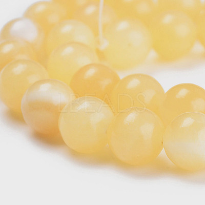 Natural Topaz Jade Beads Strands X-G-E266-11A-8mm-1