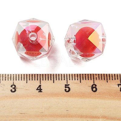 UV Plating Opaque Acrylic Beads OACR-S142-05-1