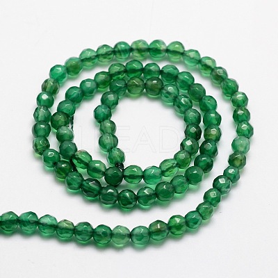 Dyed Natural White Jade Round Beads Strands G-E311-4mm-04-1