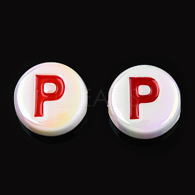 UV Plating Enamel Acrylic Beads PACR-N015-01F-1