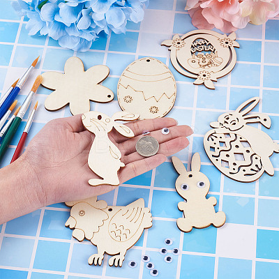 Wooden Cutouts Ornaments WOOD-TA0002-39-1