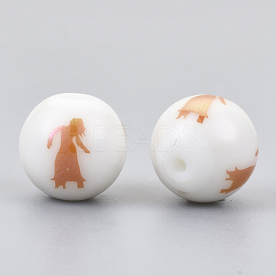 Electroplate Glass Beads EGLA-S178-11K-04-1