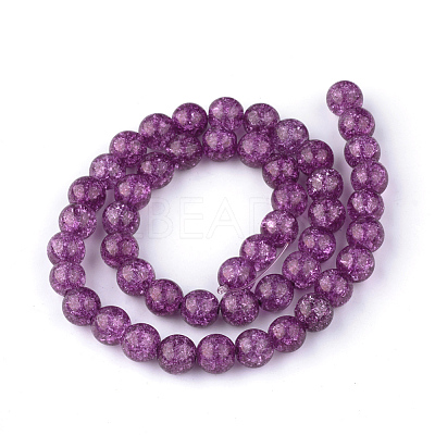 Synthetic Crackle Quartz Beads Strands GLAA-S134-8mm-16-1