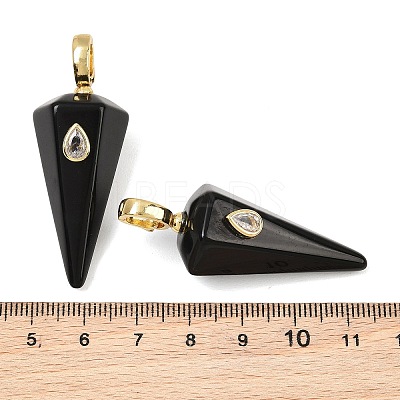 Natural Obsidian Pointed Pendants GG-CBA19F2-02G-08-1