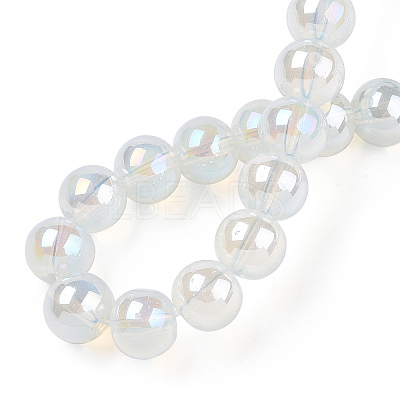 Electroplate Transparent Glass Beads Strands LS-GLAA-T032-T8mm-AB14-1