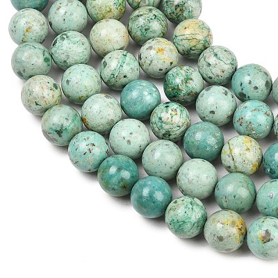 Natural Peruvian Turquoise(Jasper) Beads Strands G-F836-A02-10mm-1