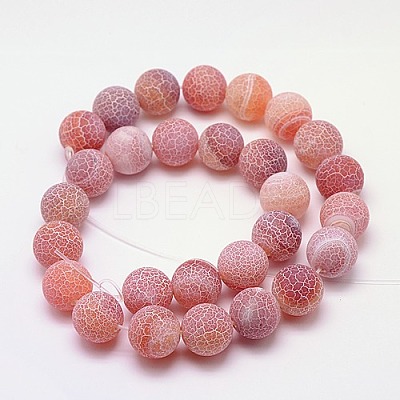 Natural Crackle Agate Beads Strands X-G-G055-6mm-11-1