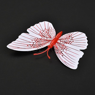 PVC Plastic Artificial 3D Butterfly Decorations DIY-I072-02C-1
