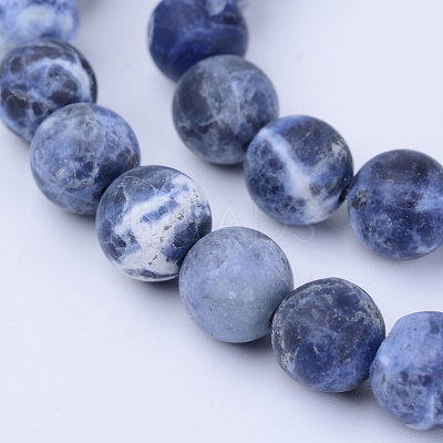 Natural Sodalite Beads Strands X-G-Q462-6mm-07-1