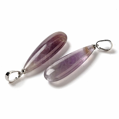 Natural Amethyst Pendants G-Q192-07P-03-1