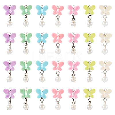 Opaque Acrylic Butterfly Pendants PALLOY-TA00316-1