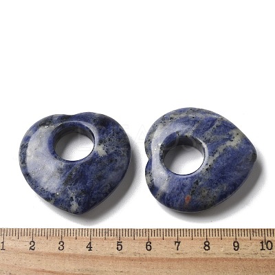 Natural Sodalite Hollow Pendants G-C167-06C-1