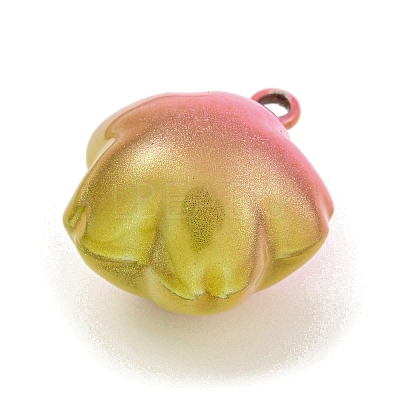 Brass Bell Pendants KK-B086-02E-1