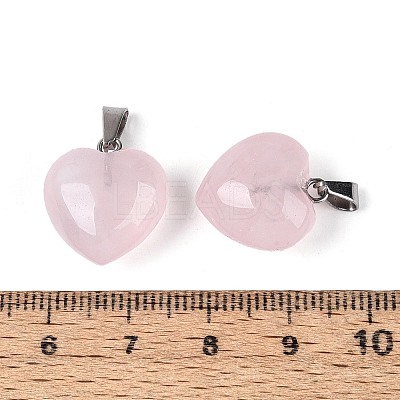 Natural Rose Quartz Pendants G-T143-49K-1