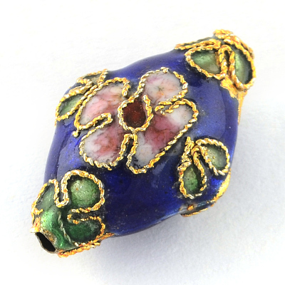 Handmade Cloisonne Beads X-CLB082Y-6-1