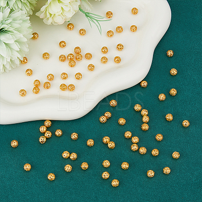100Pcs Brass Beads KK-FH0007-13-1