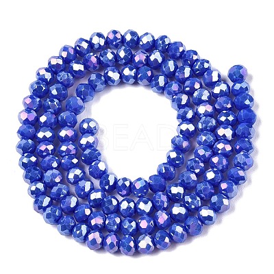 Electroplate Glass Beads Strands EGLA-A044-P4mm-B32-1