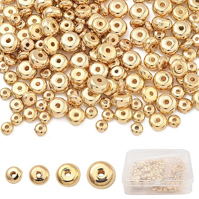 400Pcs 4 Styles CCB Plastic Spacer Beads CCB-YW0001-43G-1
