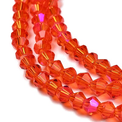 Transparent Electroplate Glass Beads Strands GLAA-F029-2mm-D14-1
